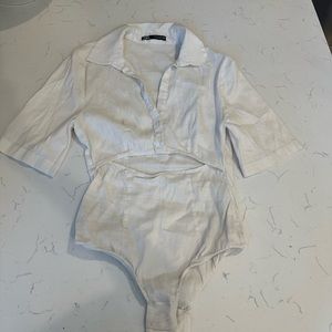 ZARA button cut out body suit